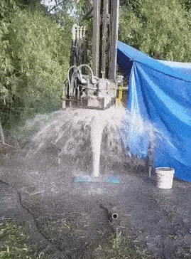 Drilling at 120ft depth by drill and drive at Diclum Manolo Fortich by Sino-Hanabana